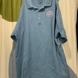 Cornflower blue Hamptons classic polo shirt